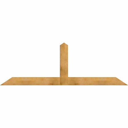 Ekena Millwork Portland Rough Sawn Timber Gable Bracket, Western Red Cedar, 96"W x 32"H x 4"D x 6"F, 8/12 Pitch GBW096X32X0406POR00RWR